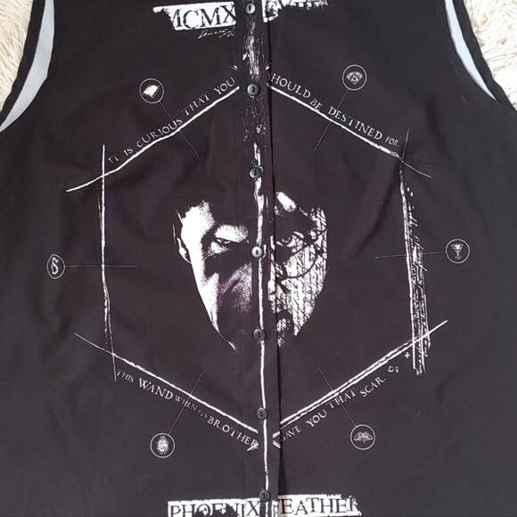 NEW Blackmilk Harry Potter Longline Oversized Gothic Tunic Vest Shirt Top … NWOT - Picture 7 of 10